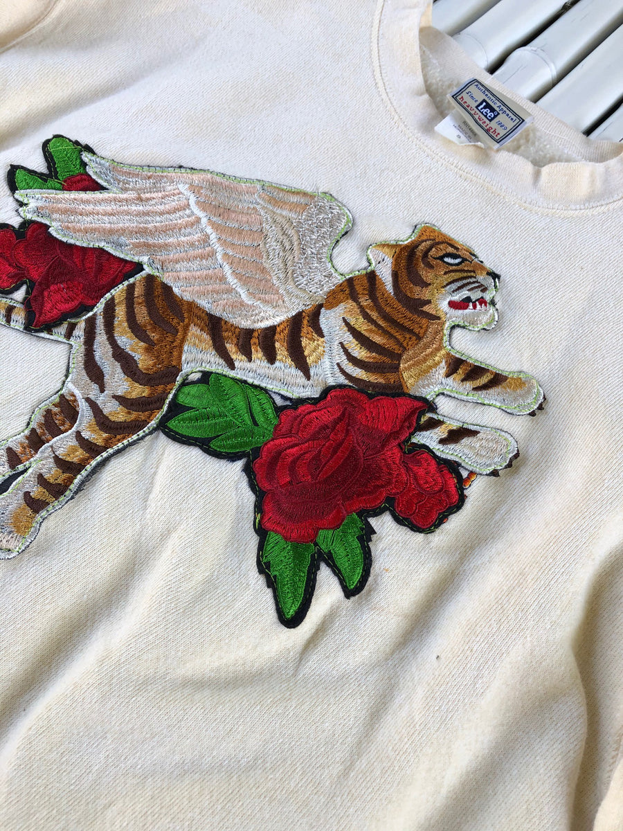 Tiger on sale embroidered sweatshirt