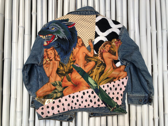 SHE RUNS WITH THE WOLVES DENIM JACKET