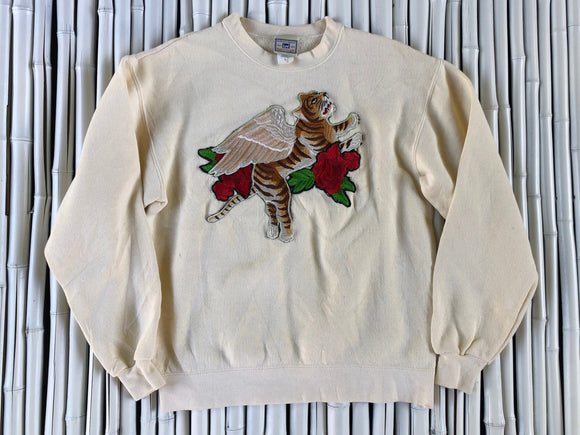 OFF WHITE FLYING TIGER CREW NECK SWEAT SHIRT
