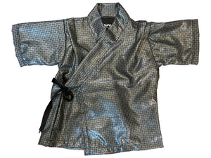 Kid's Charcoal Kimono Wrap Shirts