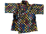 Kid's Checkered Kimono Wrap Shirt